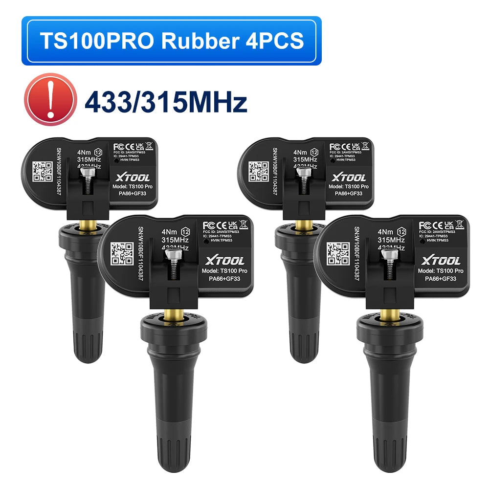 XTOOL TS100PRO TPMS Sensor Rubber Version 315MHz/433MHz