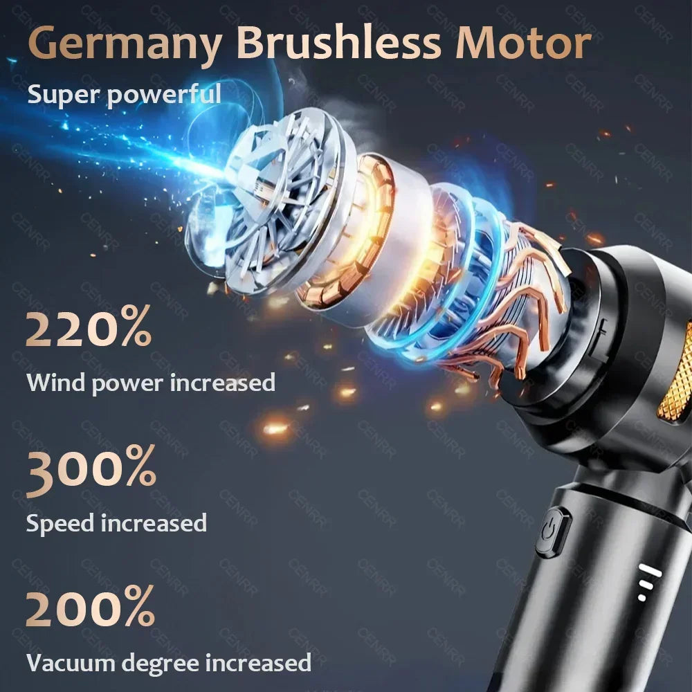 Wireless Handheld Car Vacuum Cleaner with 3 Cleaning Modes