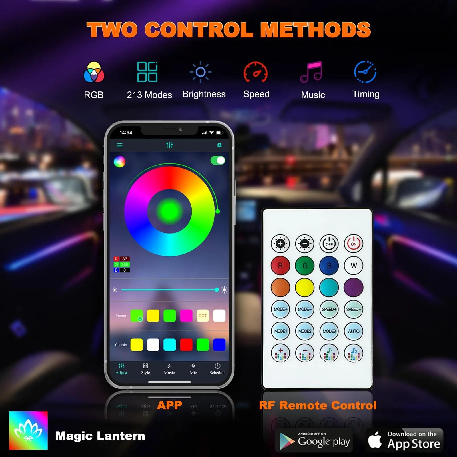 Smart RGB Symphony Interior Ambient Lighting System