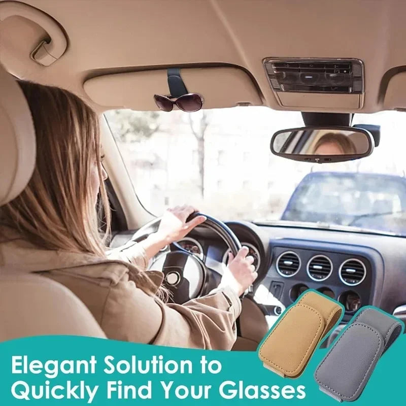 Premium Magnetic Sun Visor Sunglasses Holder