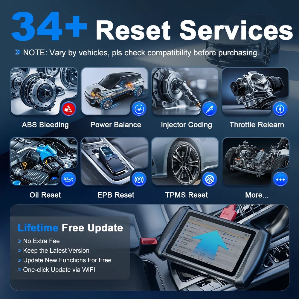 XTOOL InPlus IP616 All-System OBD2 Scanner with 34+ Reset Services