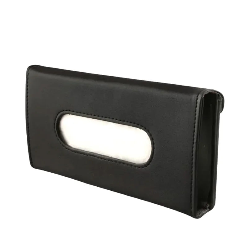 PU Leather Car Sun Visor Tissue Holder & Mask Organizer