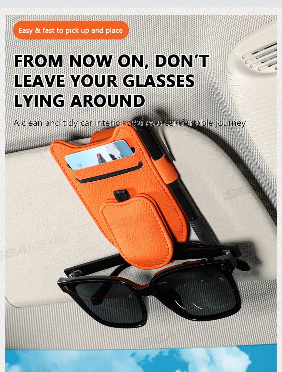 Premium Magnetic Sunglasses Holder for Car Visors