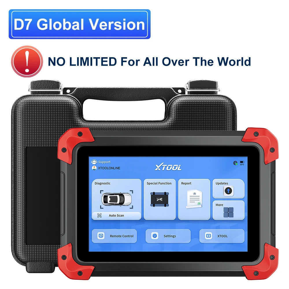 XTOOL D7 Bidirectional OBD2 Scanner with ECU Coding & 39+ Reset Services