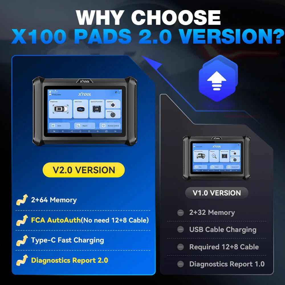 XTOOL X100 PADS Key Programmer & All-System Diagnostic Scanner with CAN FD, DoIP & FCA