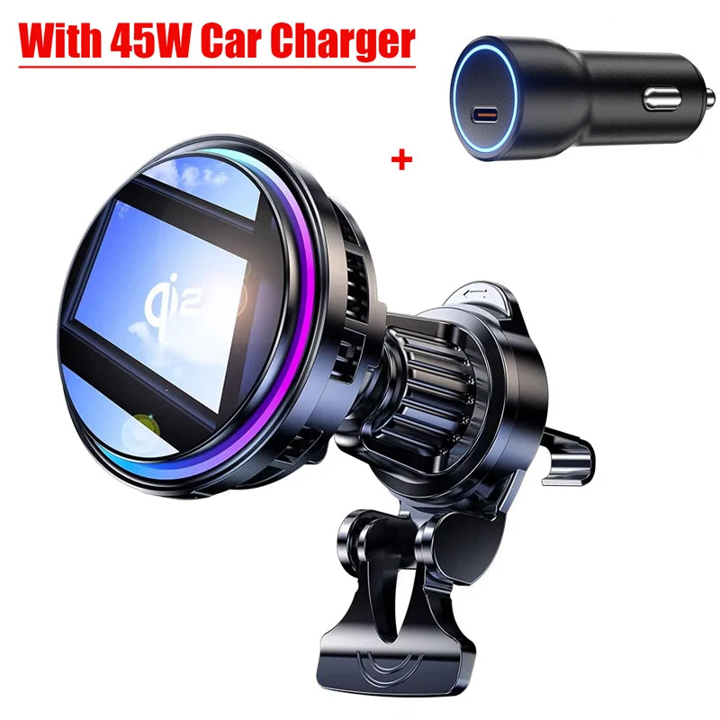 QI2 Magnetic Wireless Car Charger with Cooling Fan