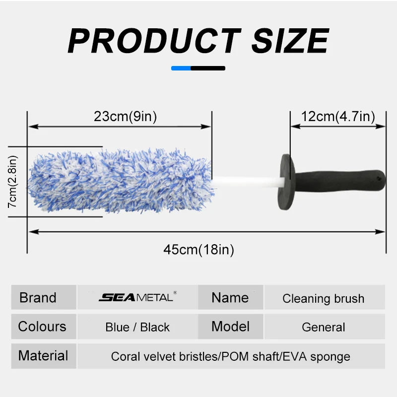 SEAMETAL Premium Microfiber Wheel Cleaning Brush