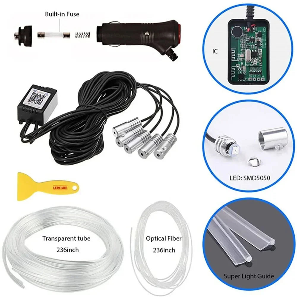 Smart RGB Interior Ambient Lighting Kit with App Control