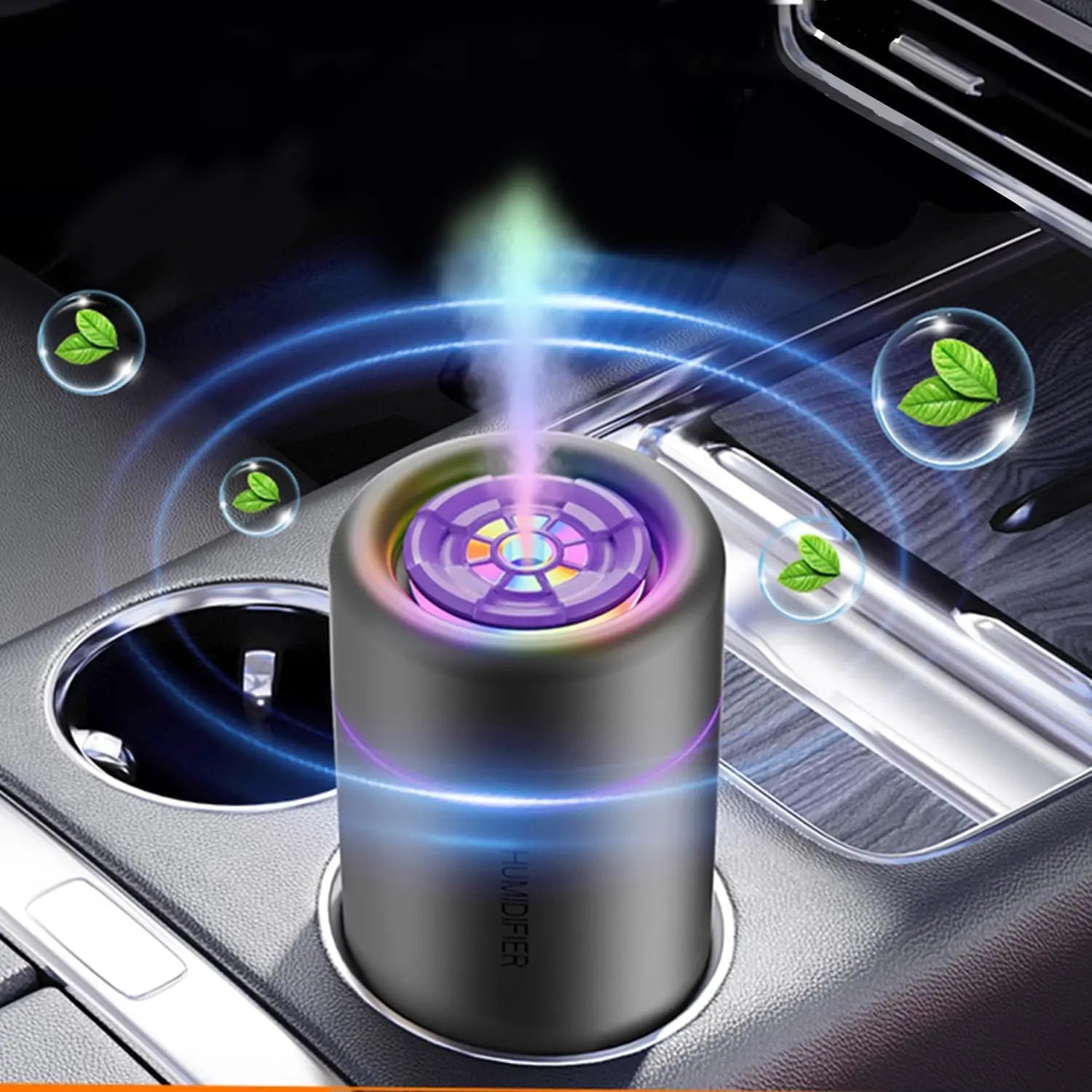 Mini USB Air Humidifier & Aroma Diffuser with Color Light