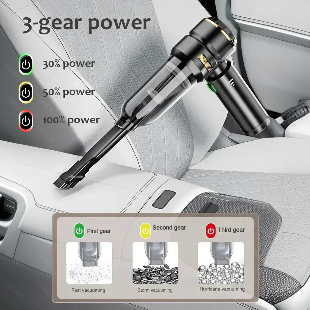 Wireless Handheld Car Vacuum Cleaner with 3 Cleaning Modes