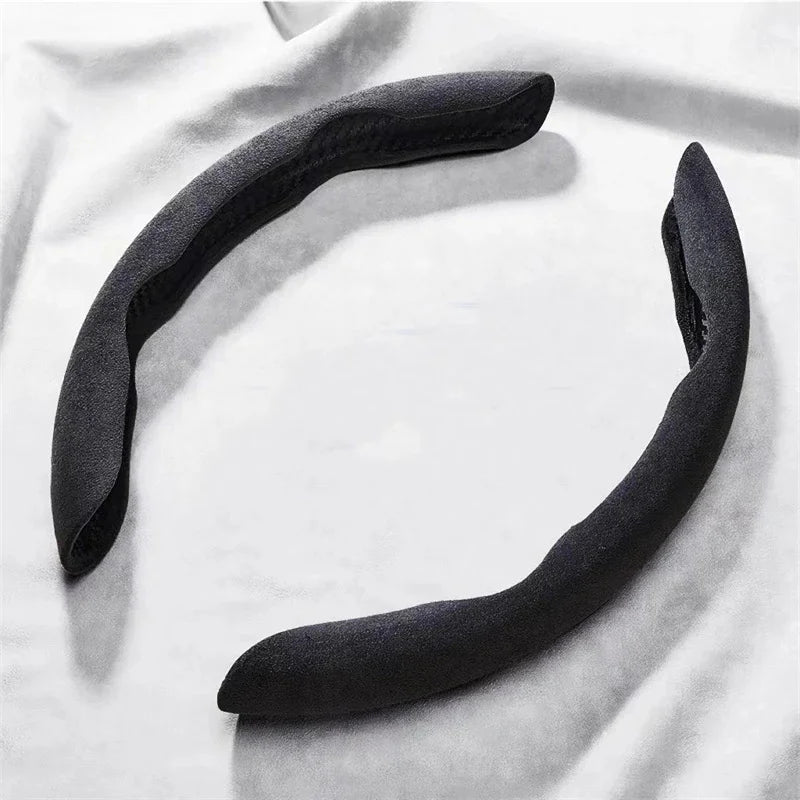 2-Piece Suede Steering Wheel Grip Cover Set