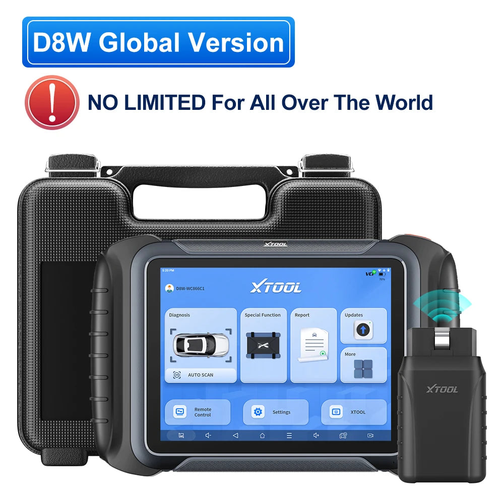 XTOOL D8W Wireless Bidirectional OBD2 Scanner with ECU Coding