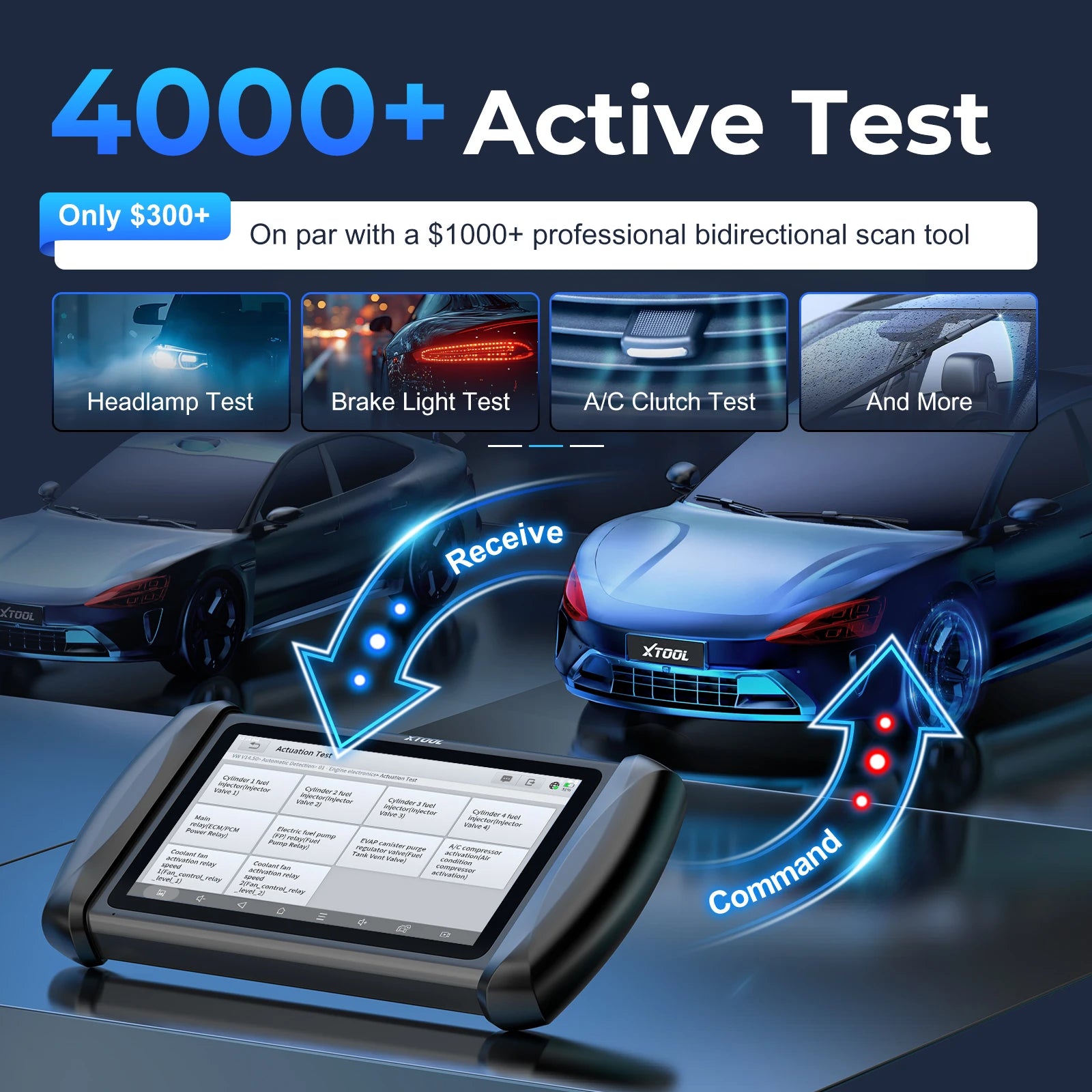 XTOOL InPlus IP819 Bidirectional OBD2 Scanner with ECU Coding & 39+ Service Functions