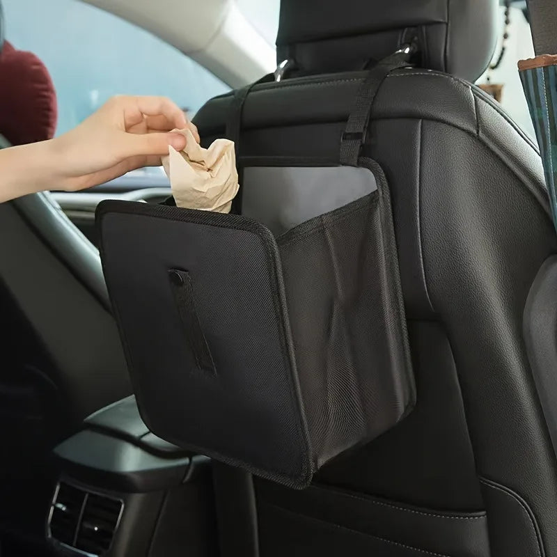 Foldable Leakproof Car Trash Can & Storage Organizer