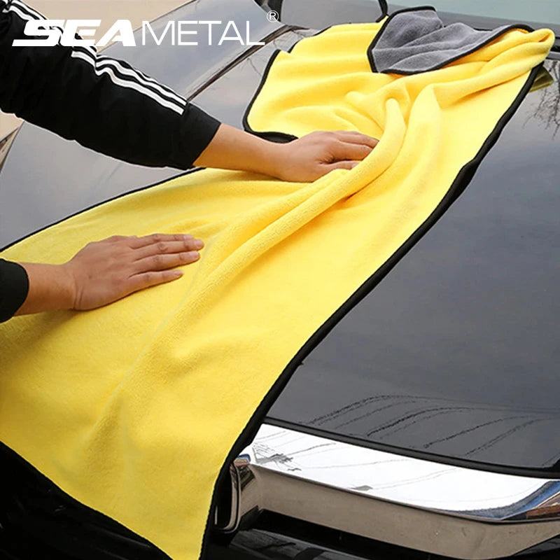 SEAMETAL Multi-Size Microfiber Car Drying Towel - Super Absorbent Lint-Free Detailing Cloth