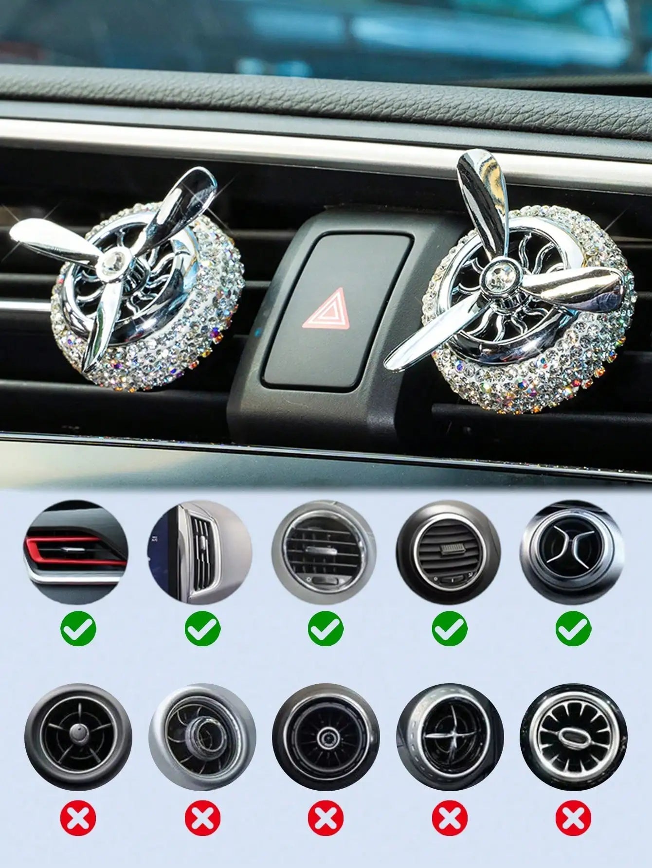 Crystal Turbine Air Vent Freshener