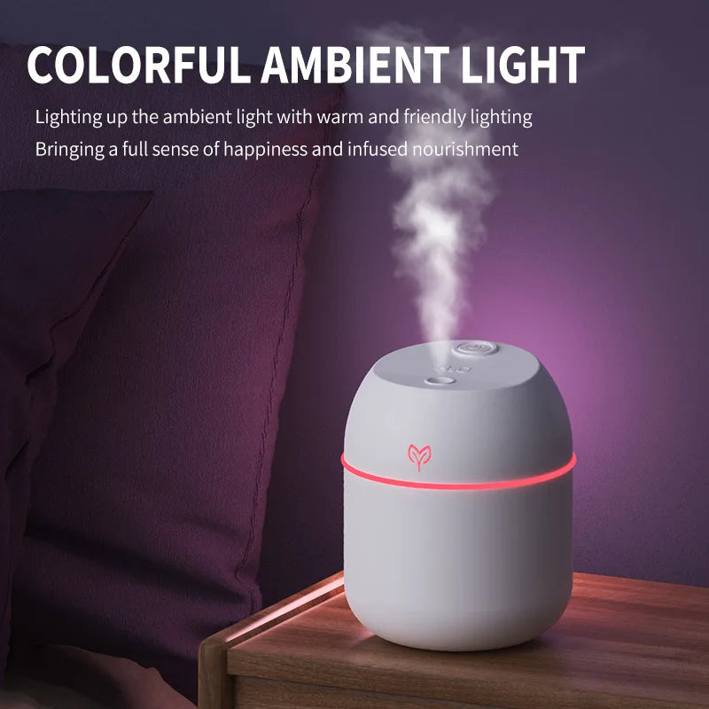 Portable USB Mini Humidifier & Aroma Diffuser with LED Light