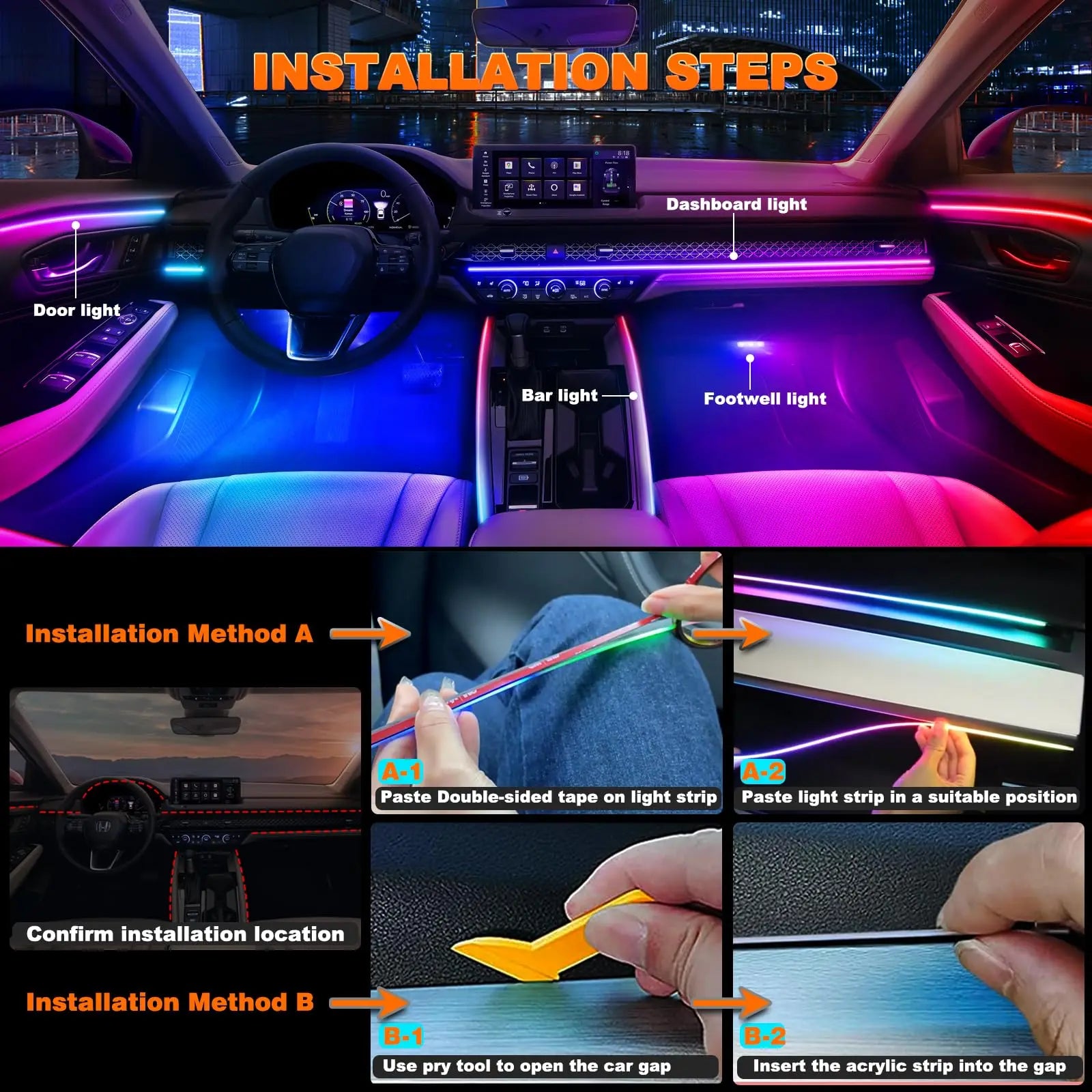 Smart RGB Symphony Interior Ambient Lighting System