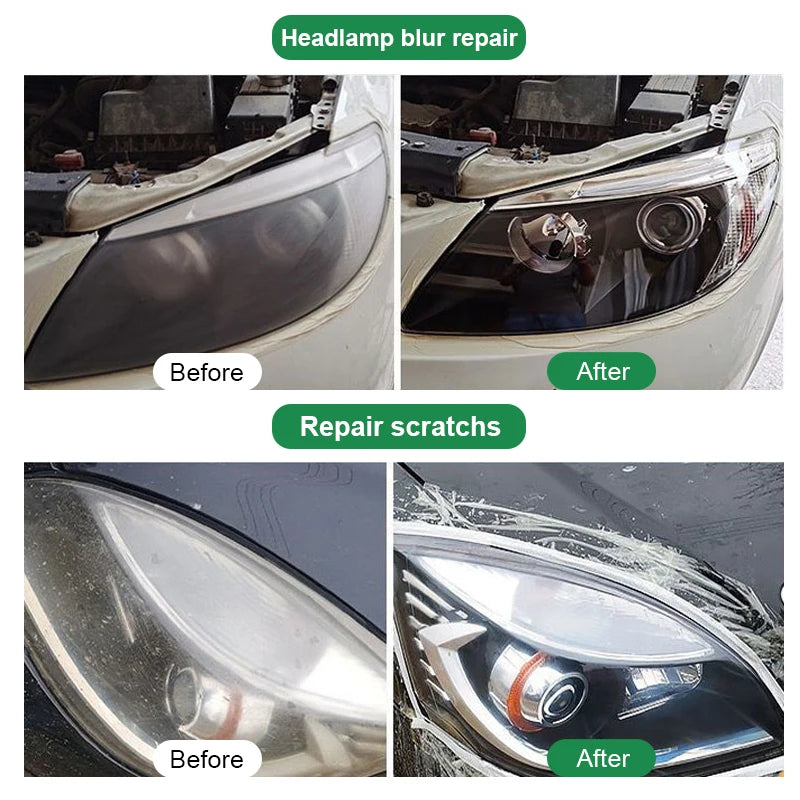 Car Headlight Restoration Kit with Scratch & Oxidation Remover