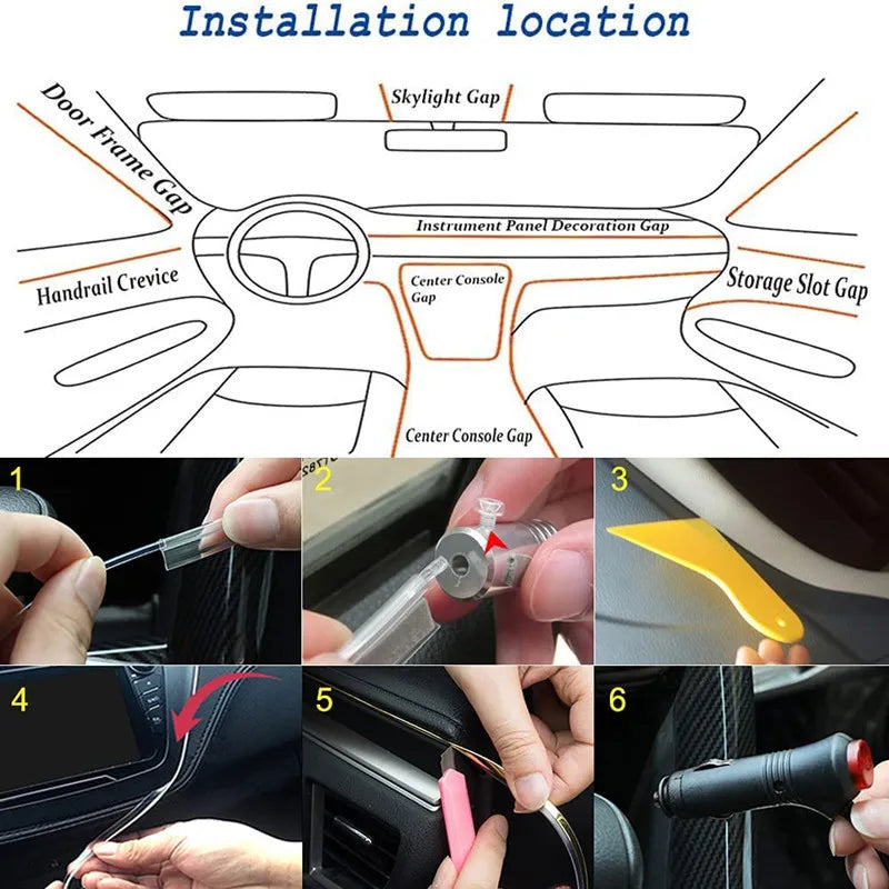 Smart RGB Interior Ambient Lighting Kit with App Control