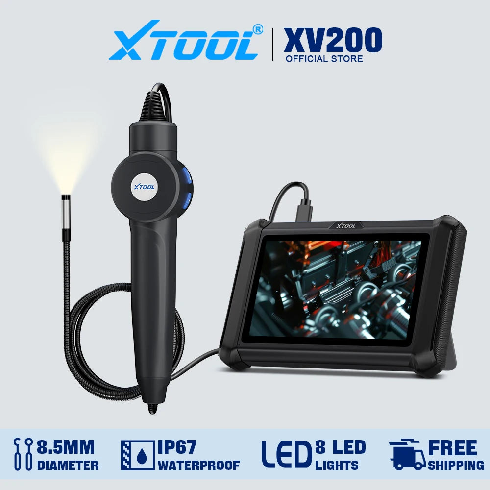 XTOOL XV200 HD Endoscope Camera with 8.5mm Lens & 8 Adjustable LEDs