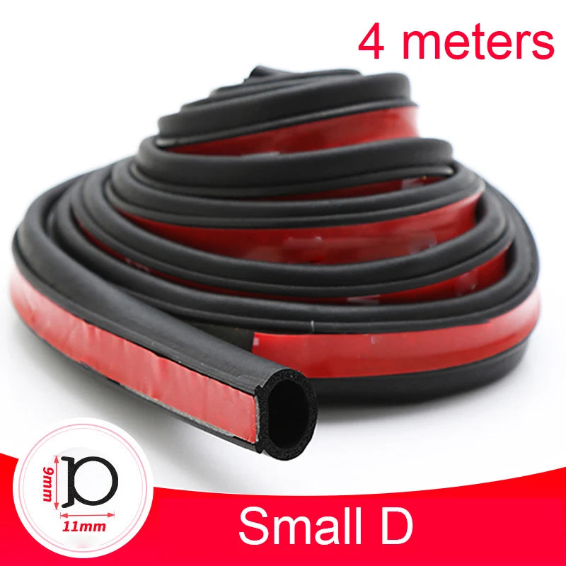 Roll of black and red rubber strip with '4 meters' text on a white background