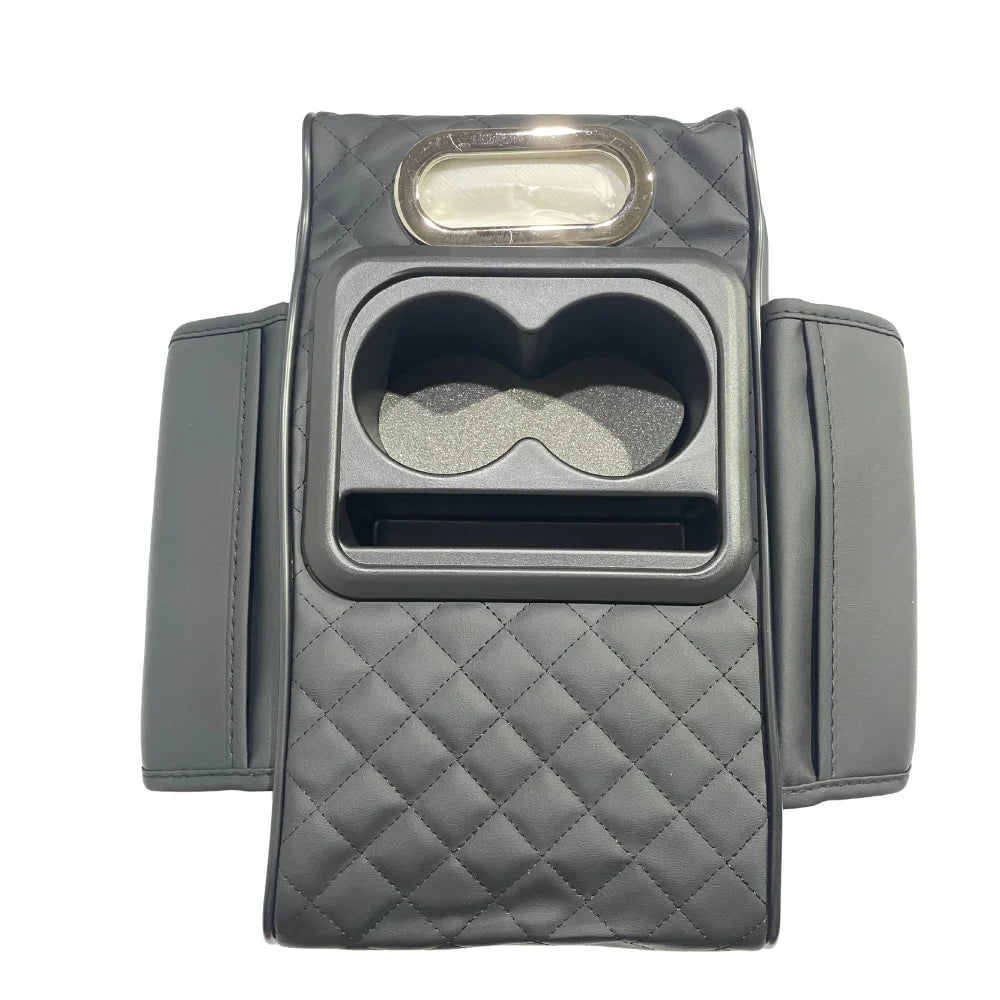 Premium Center Console Armrest Cushion with Dual Cup Holders