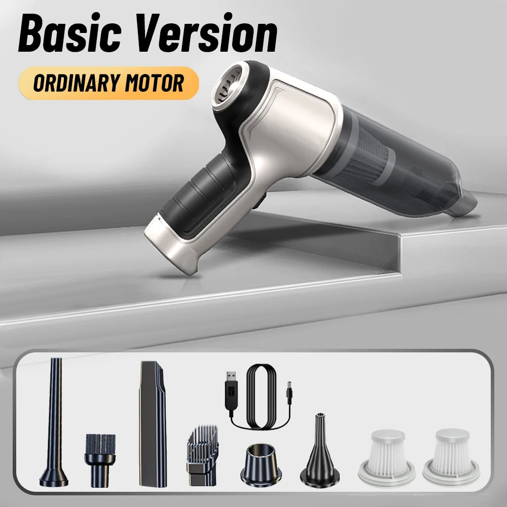 Wireless Handheld Car Vacuum Cleaner with 2 Power Modes (Basic & Pro 95000Pa)
