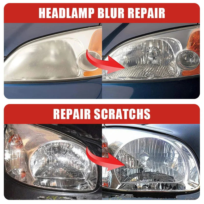 Car Headlight Restoration Kit with Oxidation & Scratch Remover