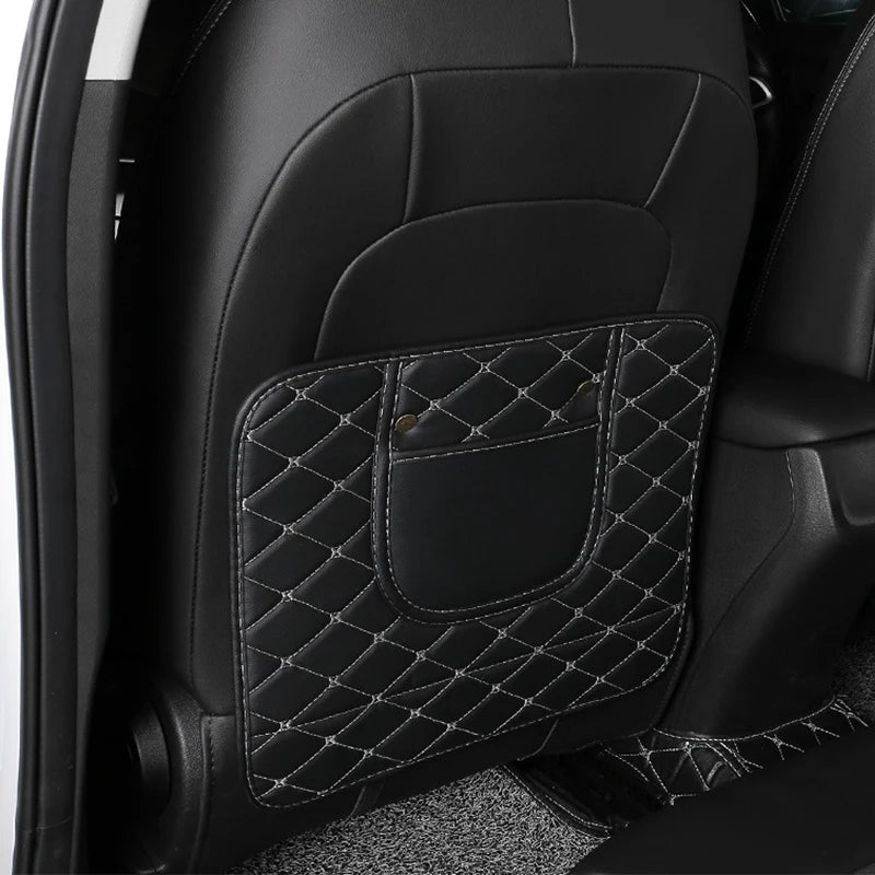 PU Leather Car Seat Back Protector Anti-Kick Mat