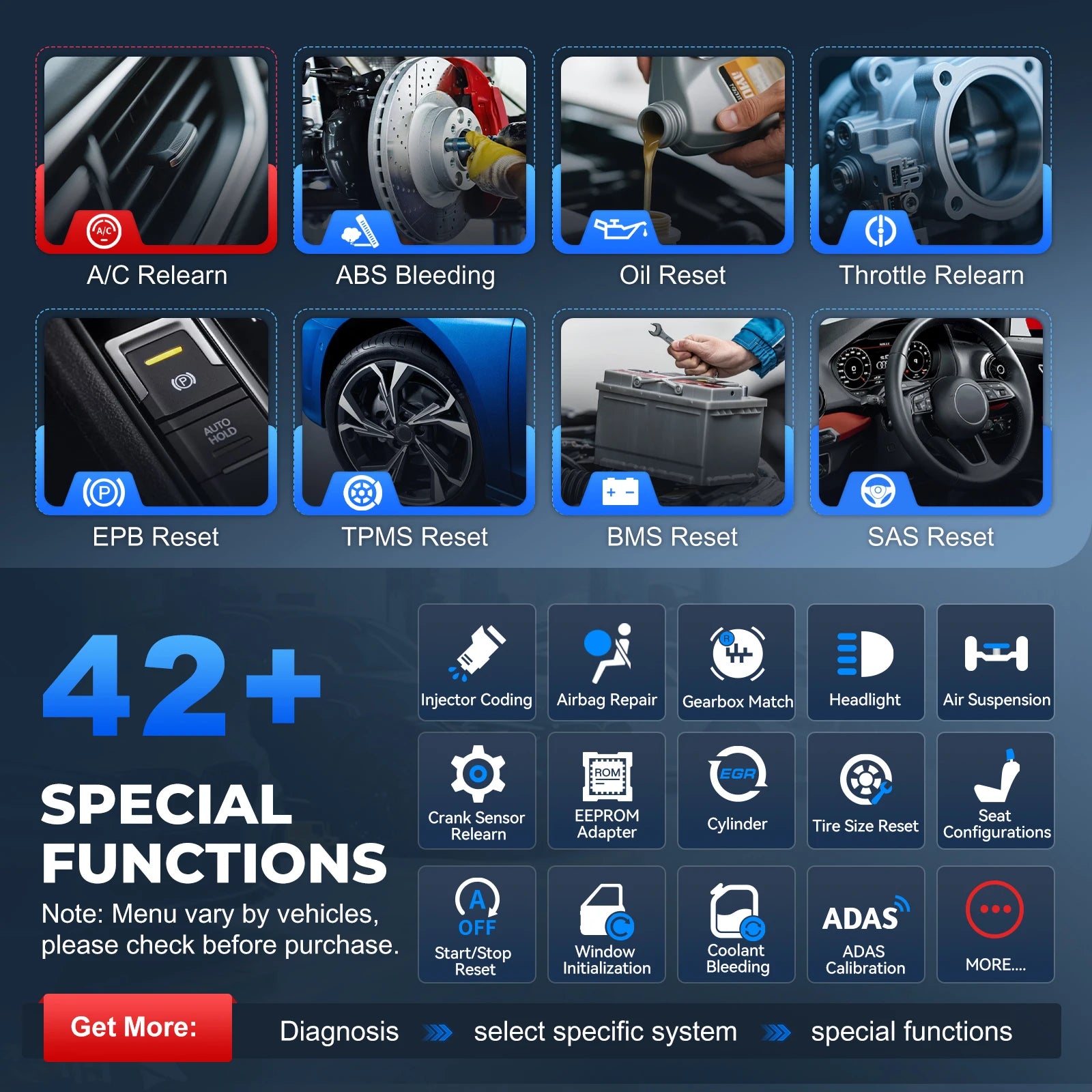 XTOOL D8S Bidirectional OBD2 Scanner with ECU Coding & 42+ Service Functions