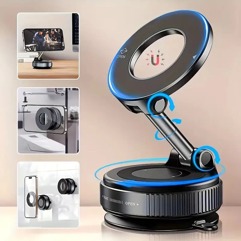 MagSafe Magnetic Vacuum Phone Mount with 360° Rotation
