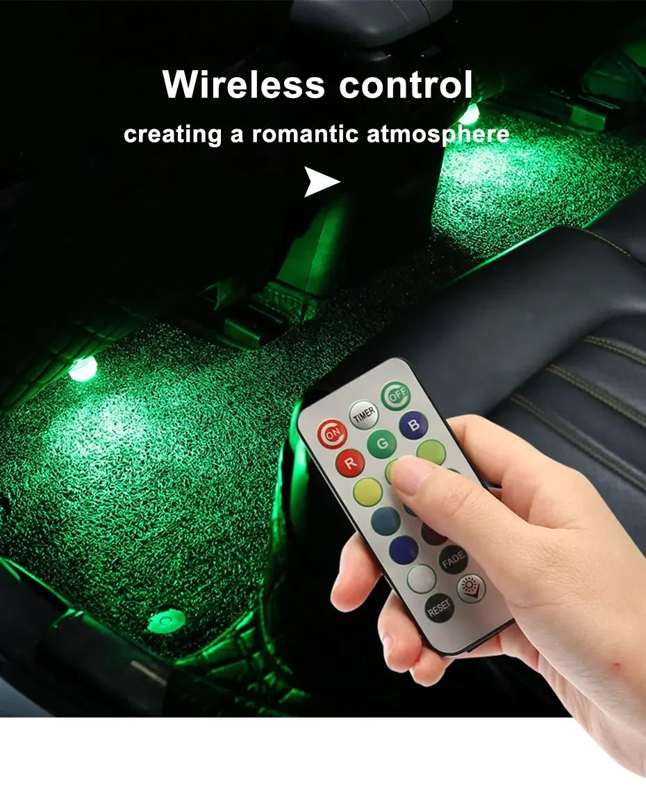 Wireless RGB Interior Accent Light Kit with Remote Control