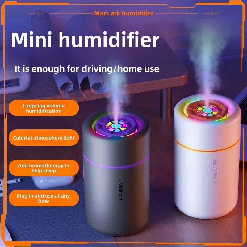 Mini USB Air Humidifier & Aroma Diffuser with Color Light
