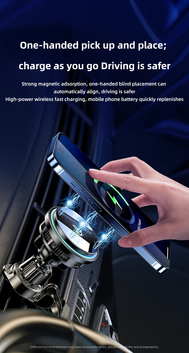QI2 Magnetic Wireless Car Charger with Cooling Fan