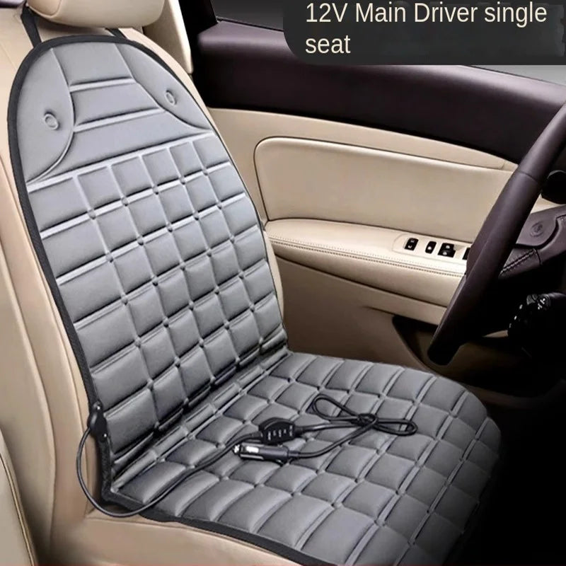 Car seat cover with heating function on a car seat
