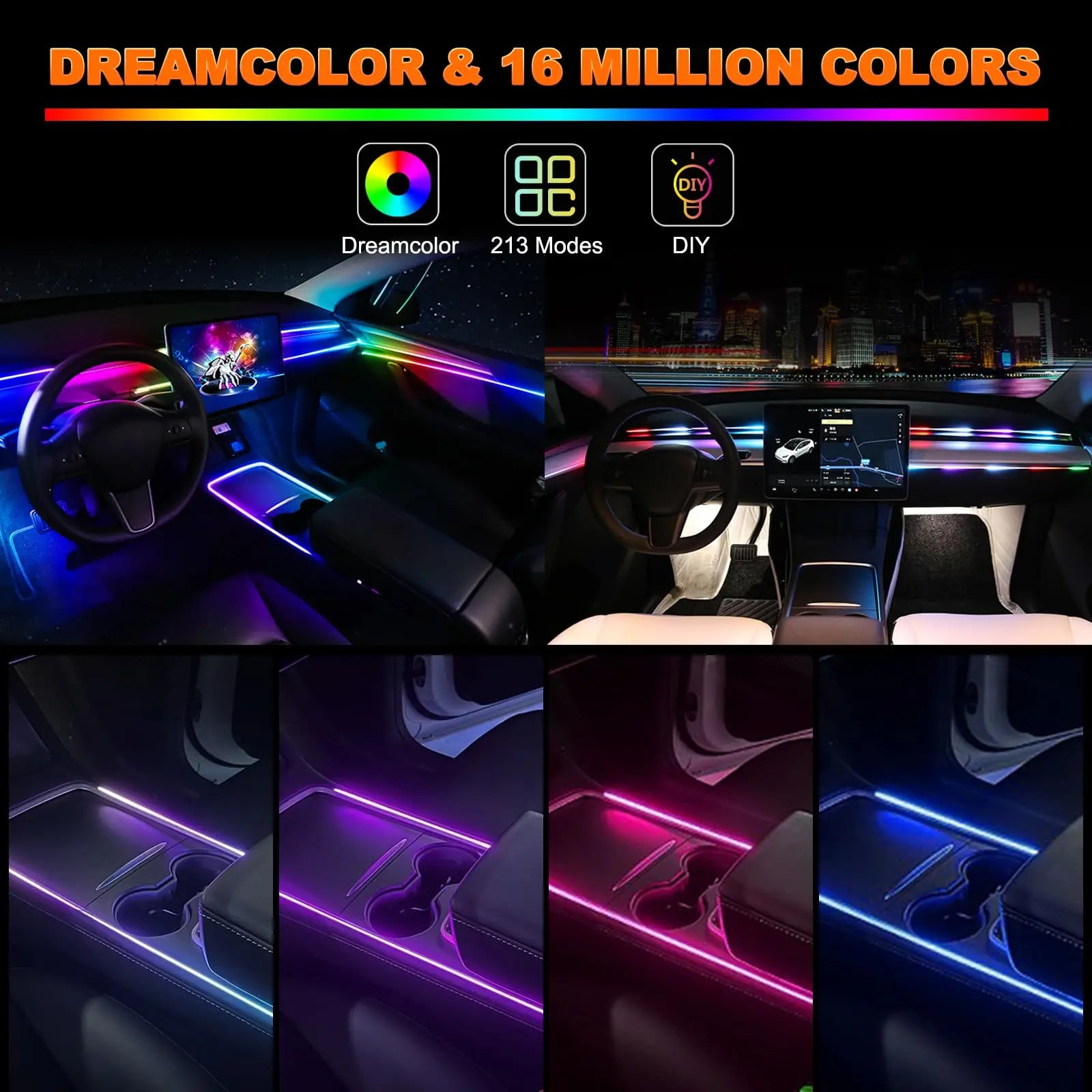 Smart RGB Symphony Interior Ambient Lighting System