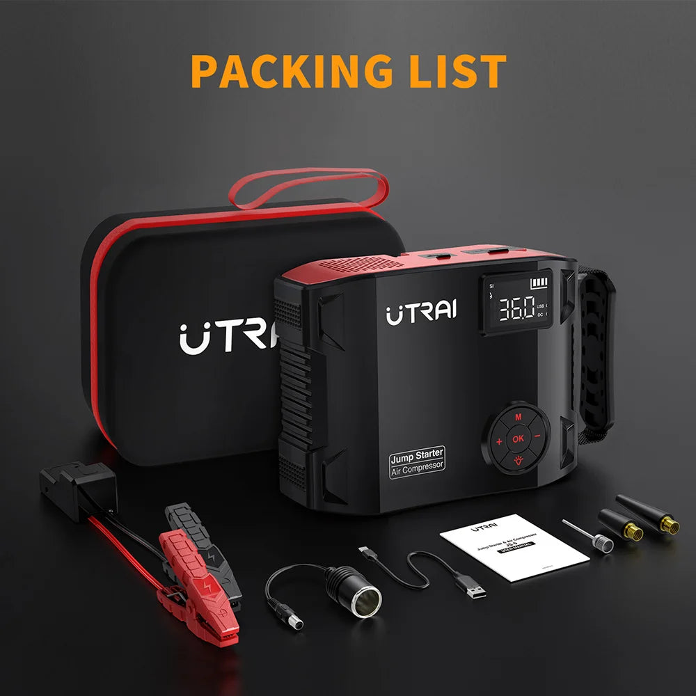 UTRAI power station with accessories on a dark background