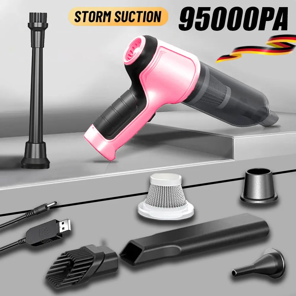 95,000Pa Wireless Handheld Car Vacuum Cleaner
