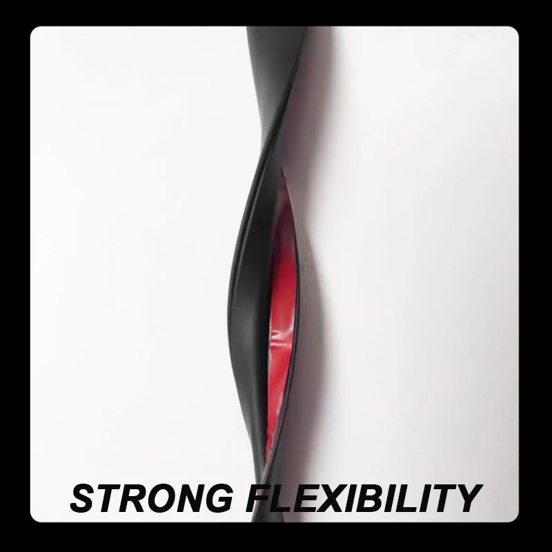 Product with a red interior on a white background and text 'STRONG FLEXIBILITY'.