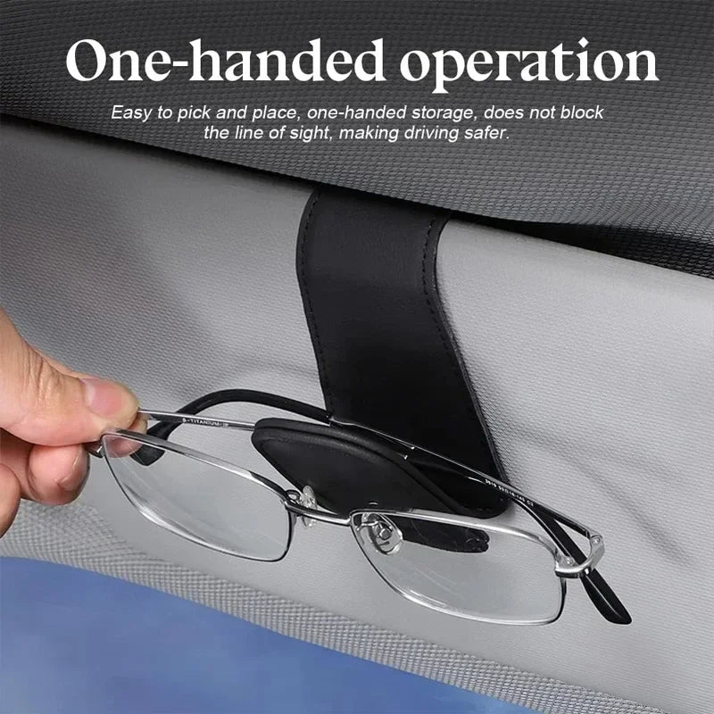 Premium Magnetic Sun Visor Sunglasses Holder