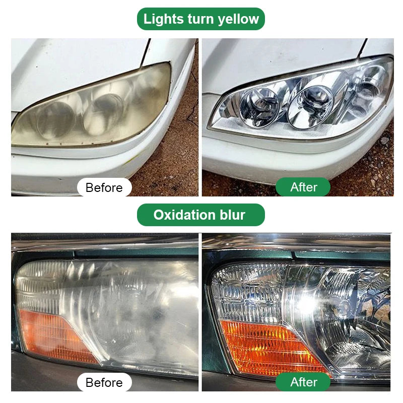 Car Headlight Restoration Kit with Scratch & Oxidation Remover