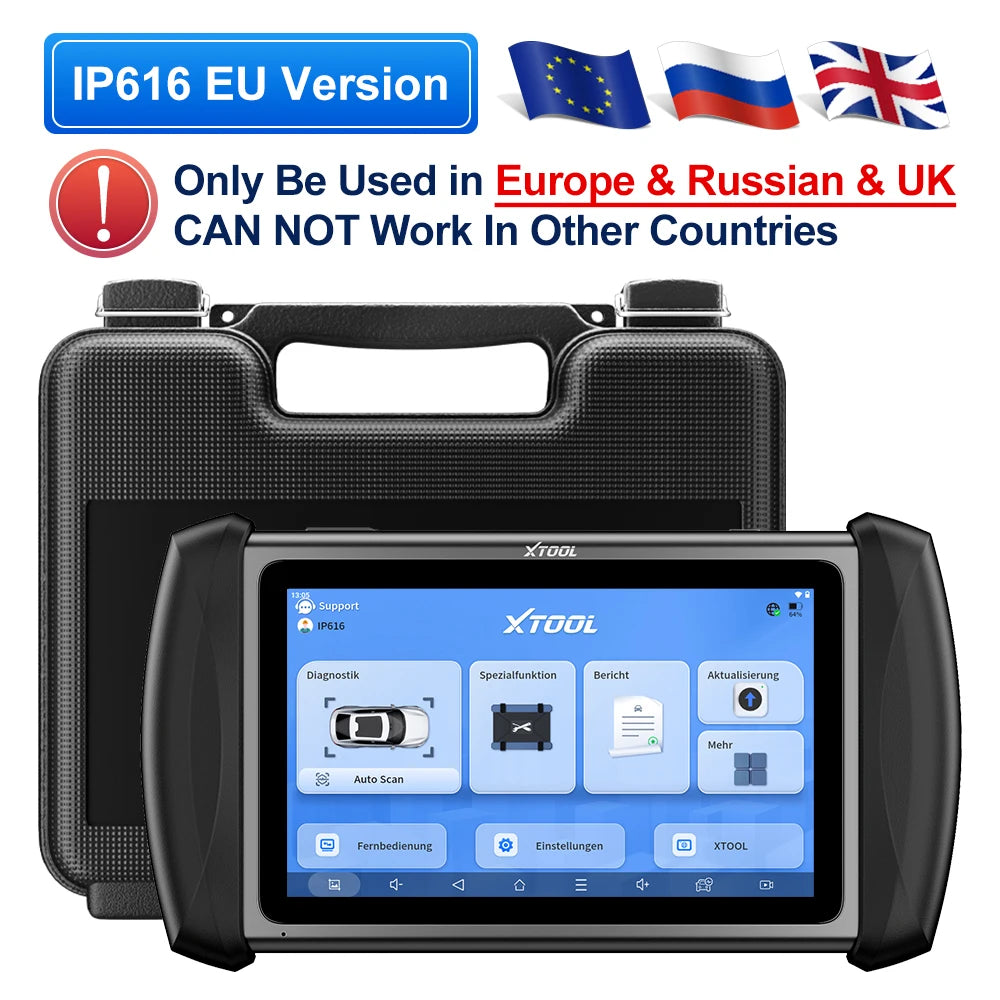 XTOOL InPlus IP616 All-System OBD2 Scanner with 34+ Reset Services