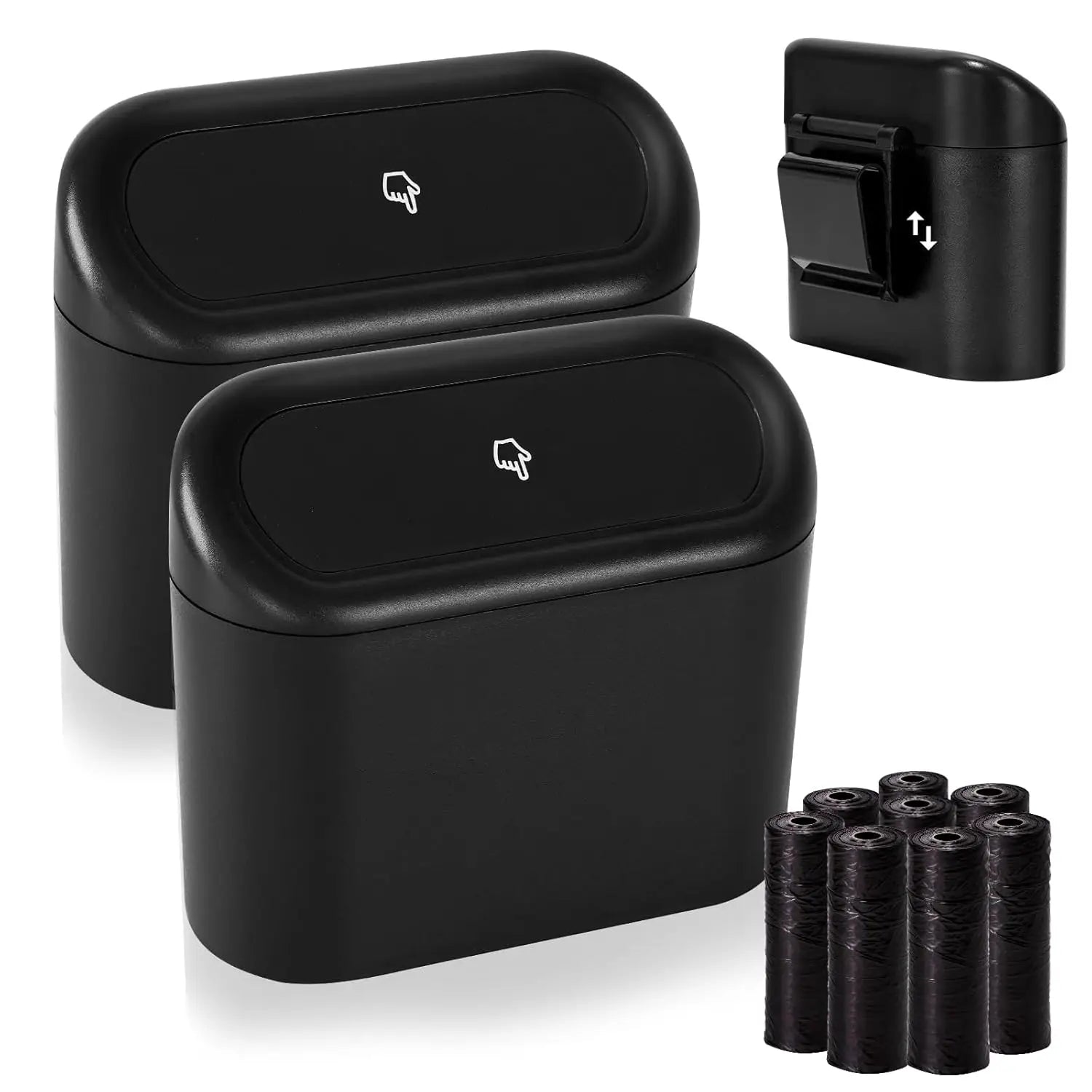Compact Leakproof Car Trash Bin with Lid
