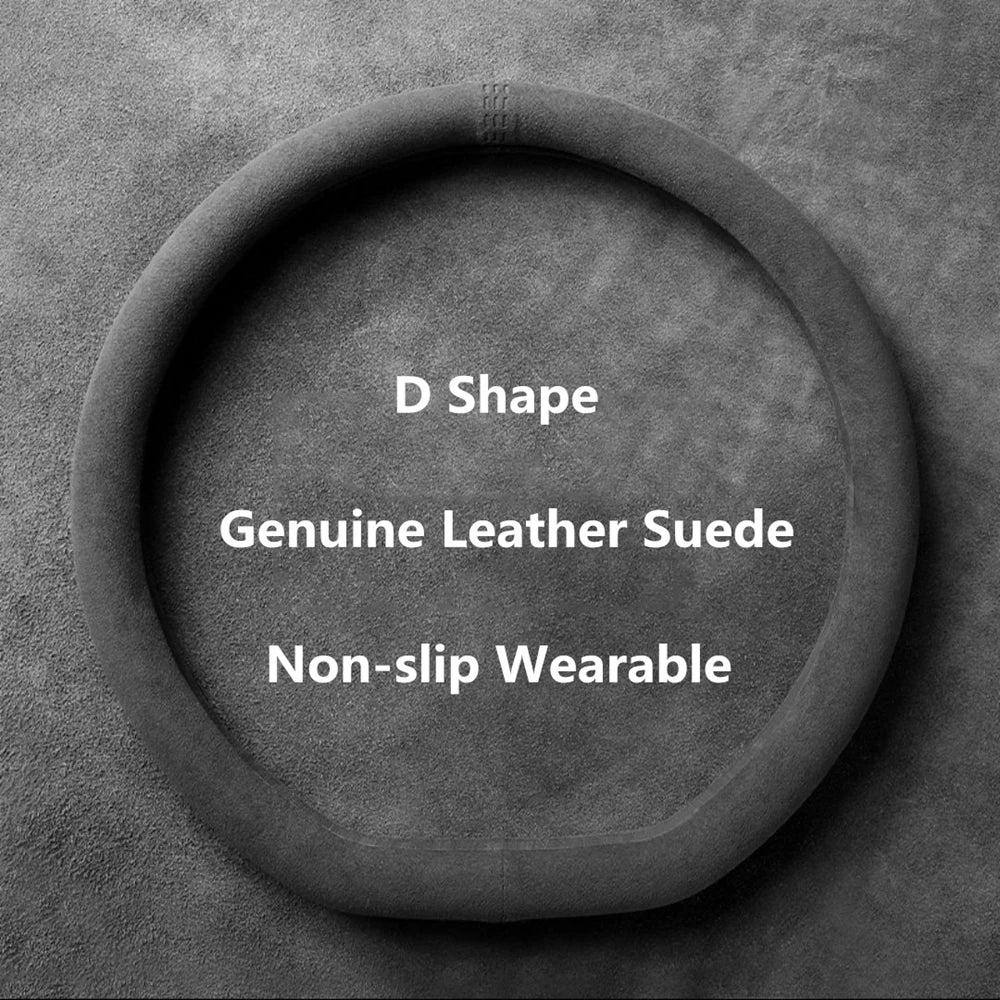 Premium Suede Steering Wheel Cover for 37–38 cm Wheels