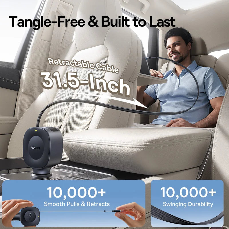 Baseus 30W Retractable USB-C Car Charger