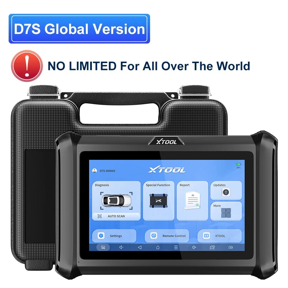 XTOOL D7S Bidirectional OBD2 Scanner with ECU Coding & 39+ Reset Services