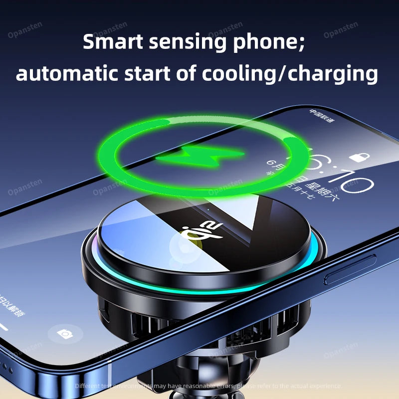 QI2 Magnetic Wireless Car Charger with Cooling Fan
