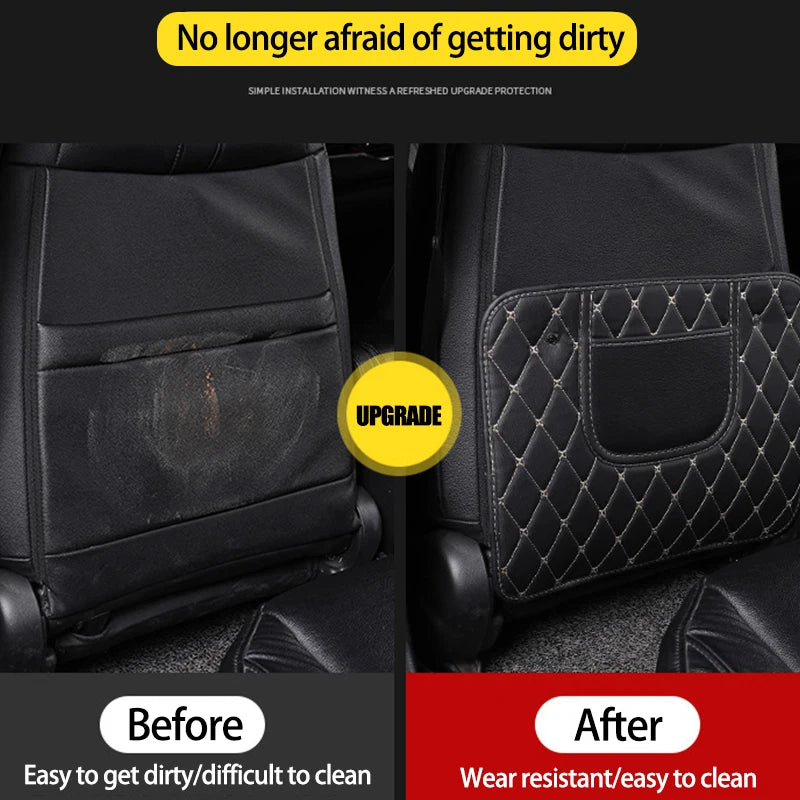 PU Leather Car Seat Back Protector Anti-Kick Mat