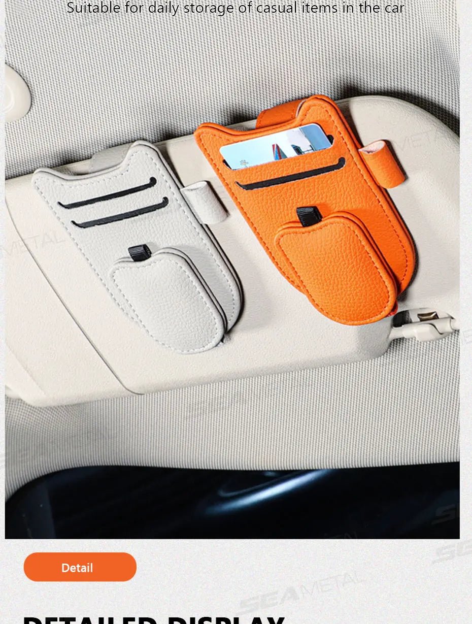 Premium Magnetic Sunglasses Holder for Car Visors